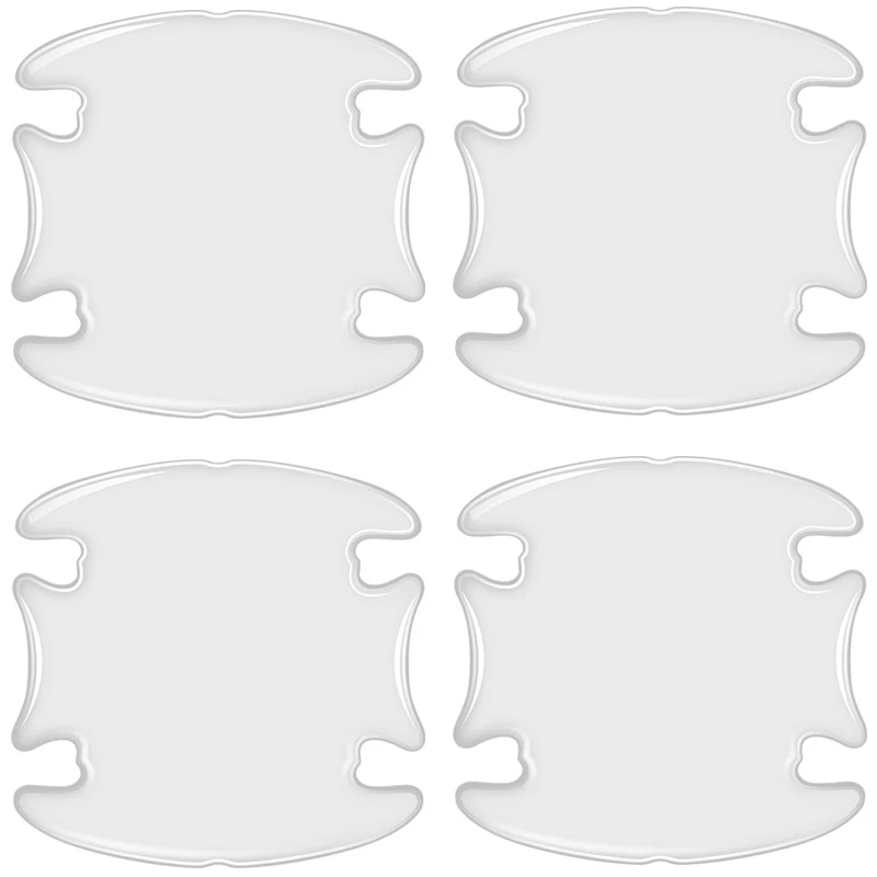 Autocollants transparents anti-rayures pour poignée de porte de voiture, bande de Protection Anti-collision pour rétroviseur Invisible en silicone: Gris foncé