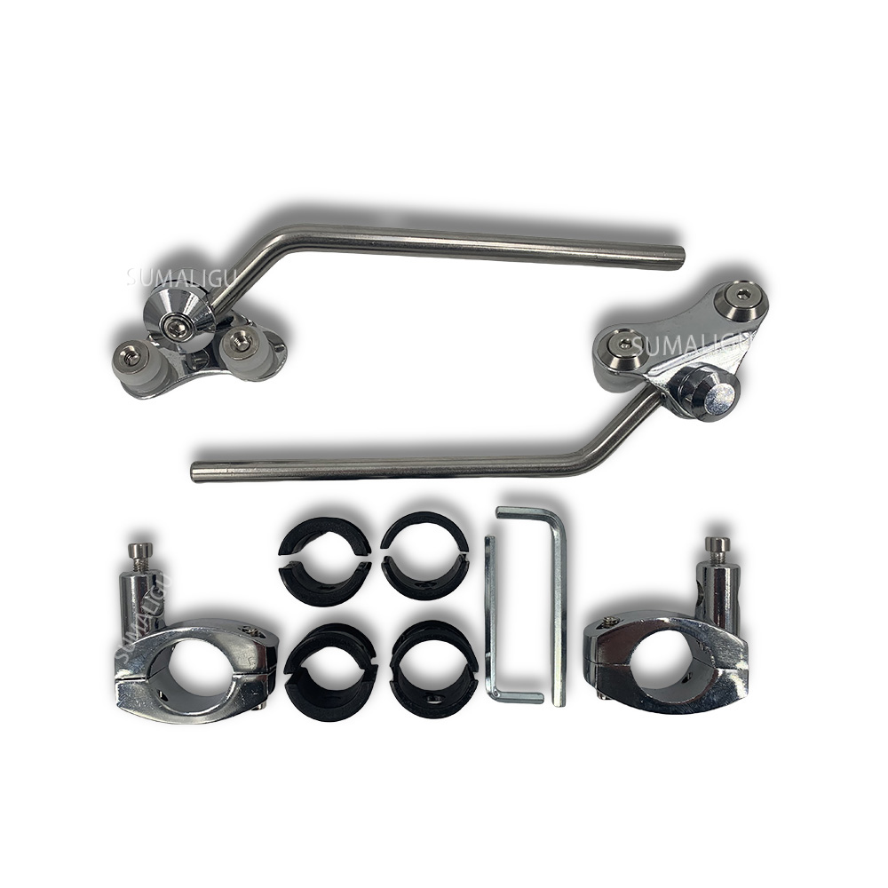 Motorcycle universal Metal windshield bracket Adjustable With 22MM 25MM 28MM Support Holder Standard Handleba: Default Title