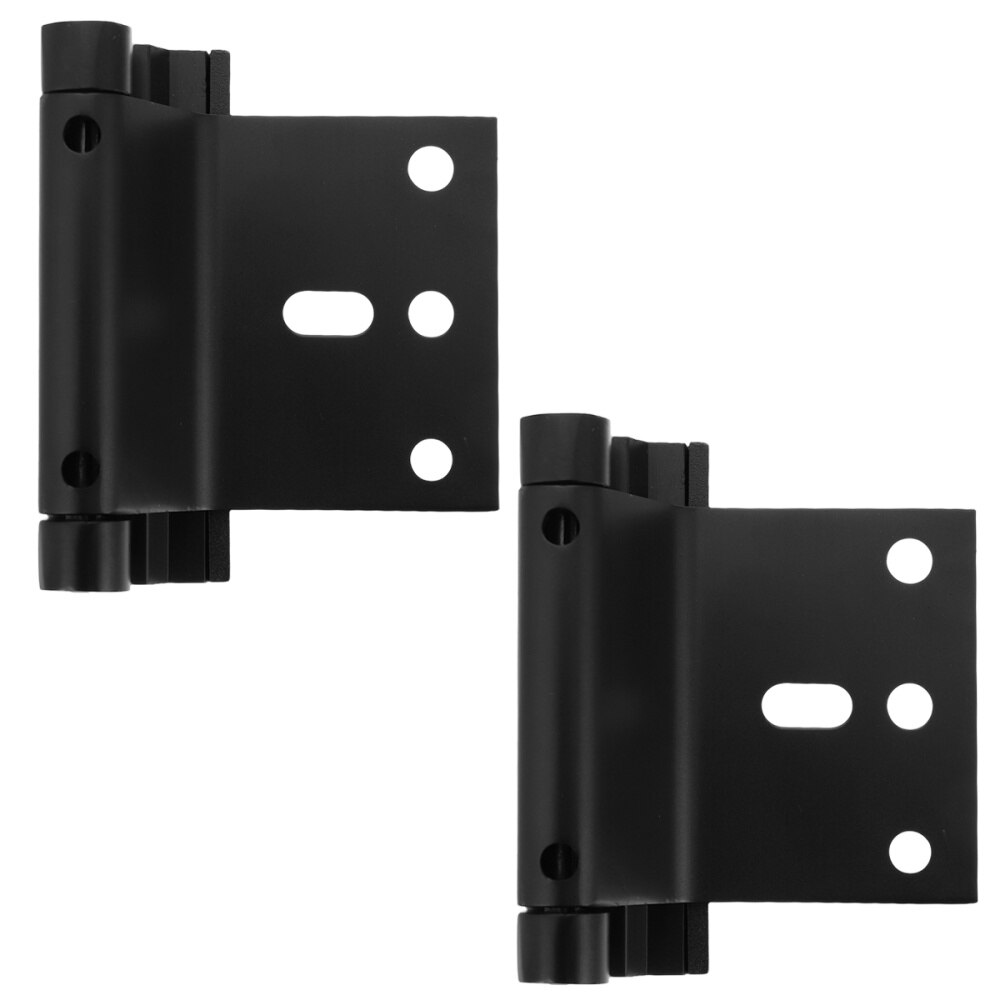1 Set Durable Aluminium Alloy Face Frame Mounting Furniture Hinges with Screws: Black 2pcs