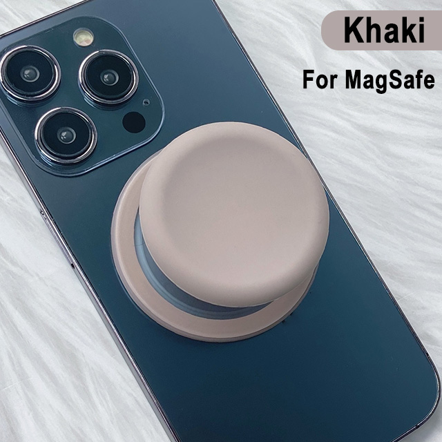 Grippopso Magnetic Cell Phone Holder Griptok Socket 360° With Silicone Cover For Magsafe Grip Finger Ring Holder Stand