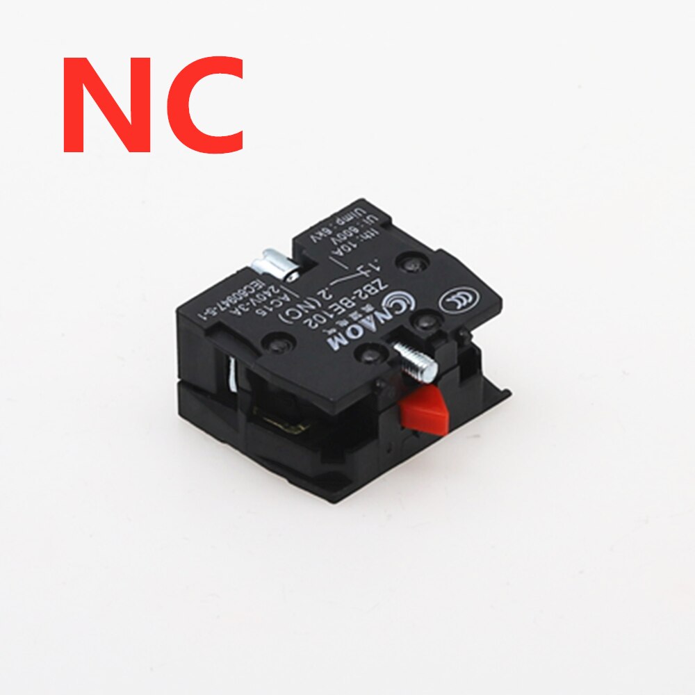 22mm red mushroom head emergency stop button switch XB2 LAY37 NO/NC alarm button switch: NC