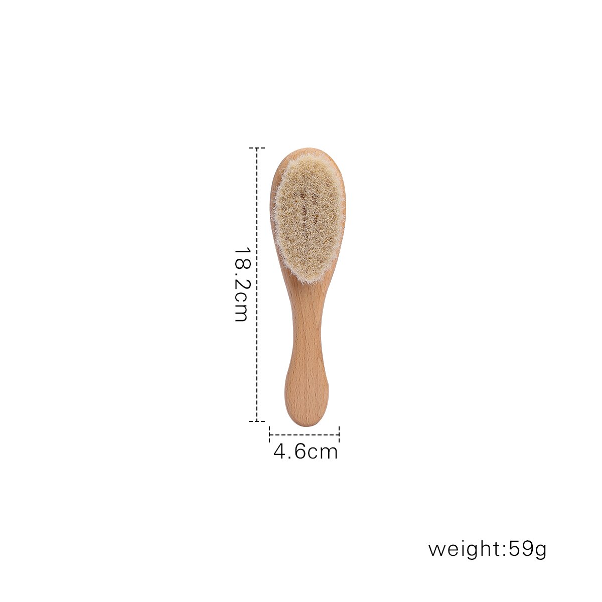 1pc Neugeborene Baby Haar Pinsel und Kamm einstellen Holz Pinsel Natur Wolle Kamm Tragbare Kleinkind Kamm Kopf Massagegerät Für Baby Pflege Produkt: groß Brush