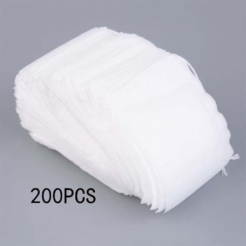 200 stk/parti teposer tomme duftende teposer med snor helbrede segl filterpapir til urte løs te 5*7cm