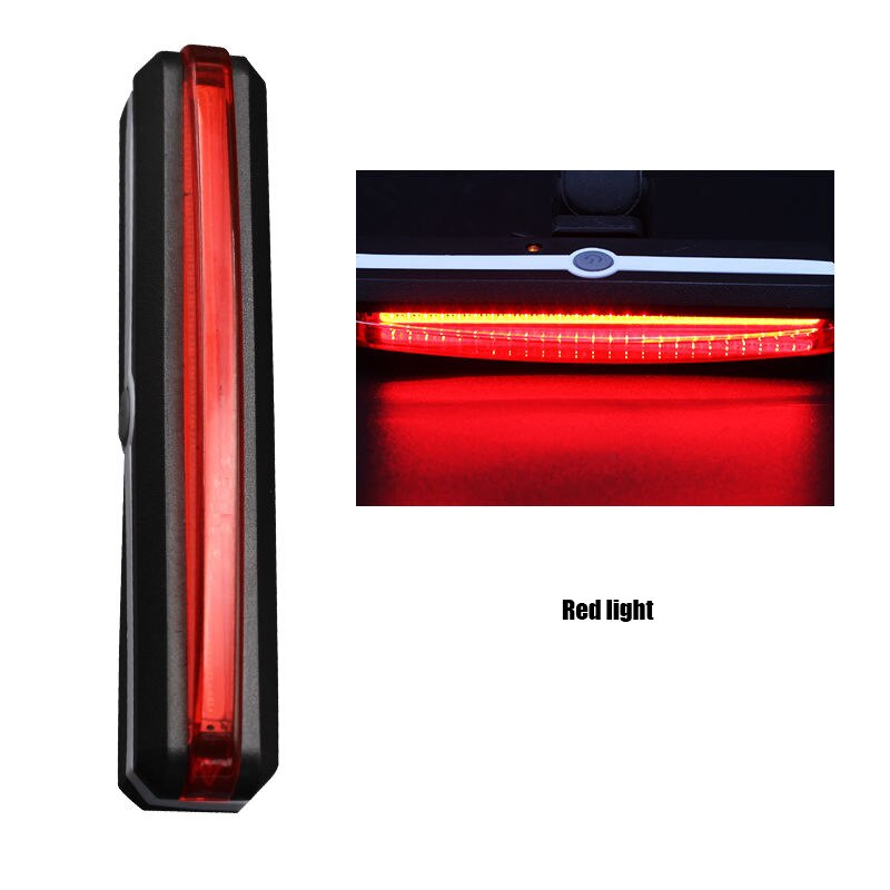 Fiets Achterlicht Led Usb Oplaadbare Waterdichte 6 Knipperende Modi Fiets Achterlicht Outdoor Veiligheid Fietsen Signaal Knipperlicht: Rood