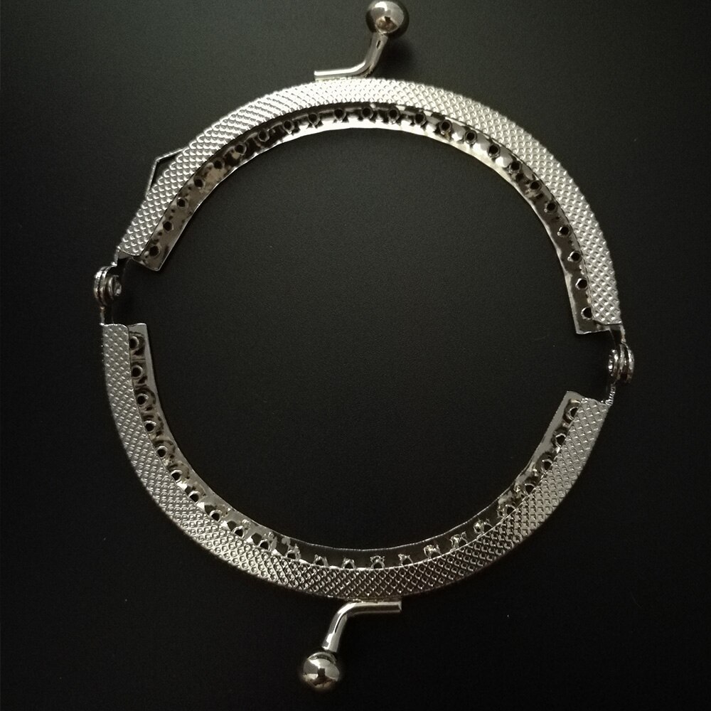 20PCS Smooth Coin Purse Frames 8.5cm Silver Purse Metal Frame Kiss Clasp DIY Sew Bags Clutch Accessories Sewing Handbag Handle