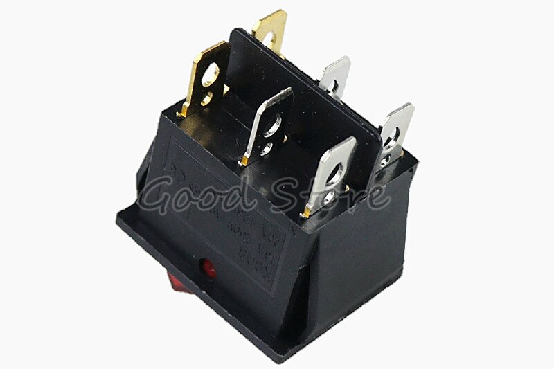 1PCS KCD8 6PIN 16A 250V 20A 125V Double Light Switch Rocker Switch Waterproof ON-OFF KCD6 Boat Power Switch