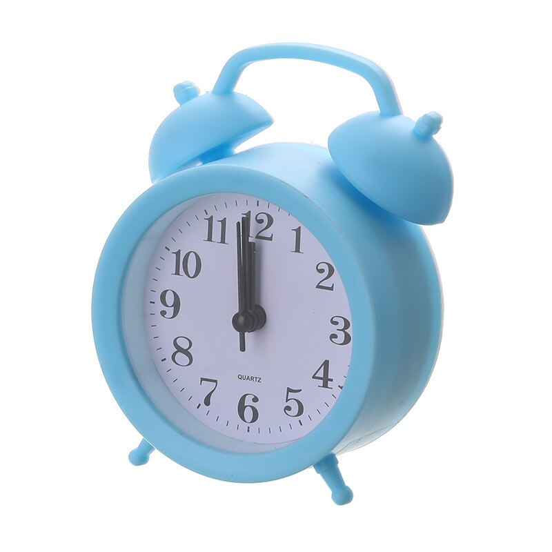 Bedroom Little Alarm Clock Students Mute Bedside Clock Cool Lazy Simple Clock CHILDREN'S Cartoon Alarm: Blue