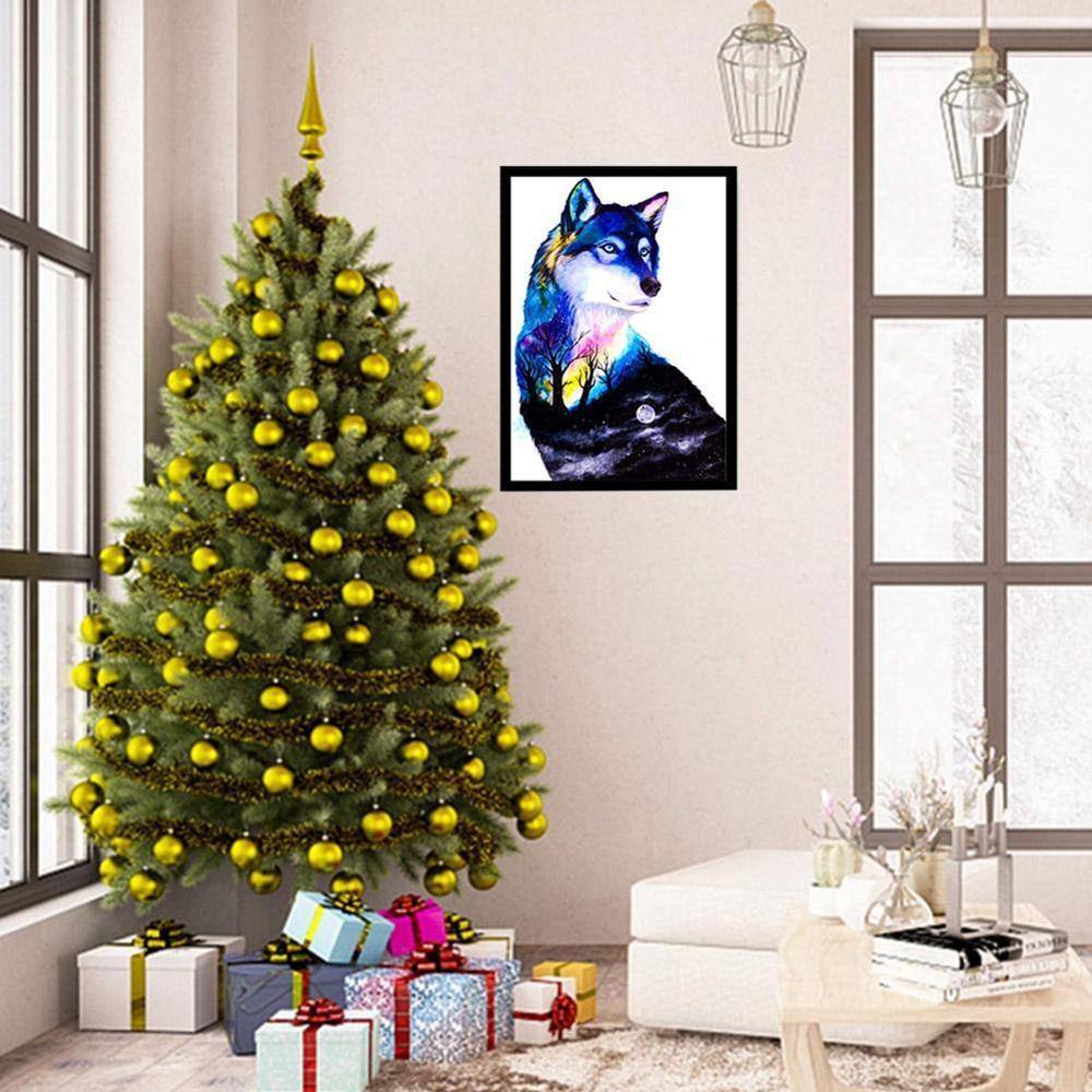 Diamond Painting Full Square/Round Lone Wolf Diamond Mosaic Art Wall Series Embroidery Animals Diamond Handicraft Crys O3Q3