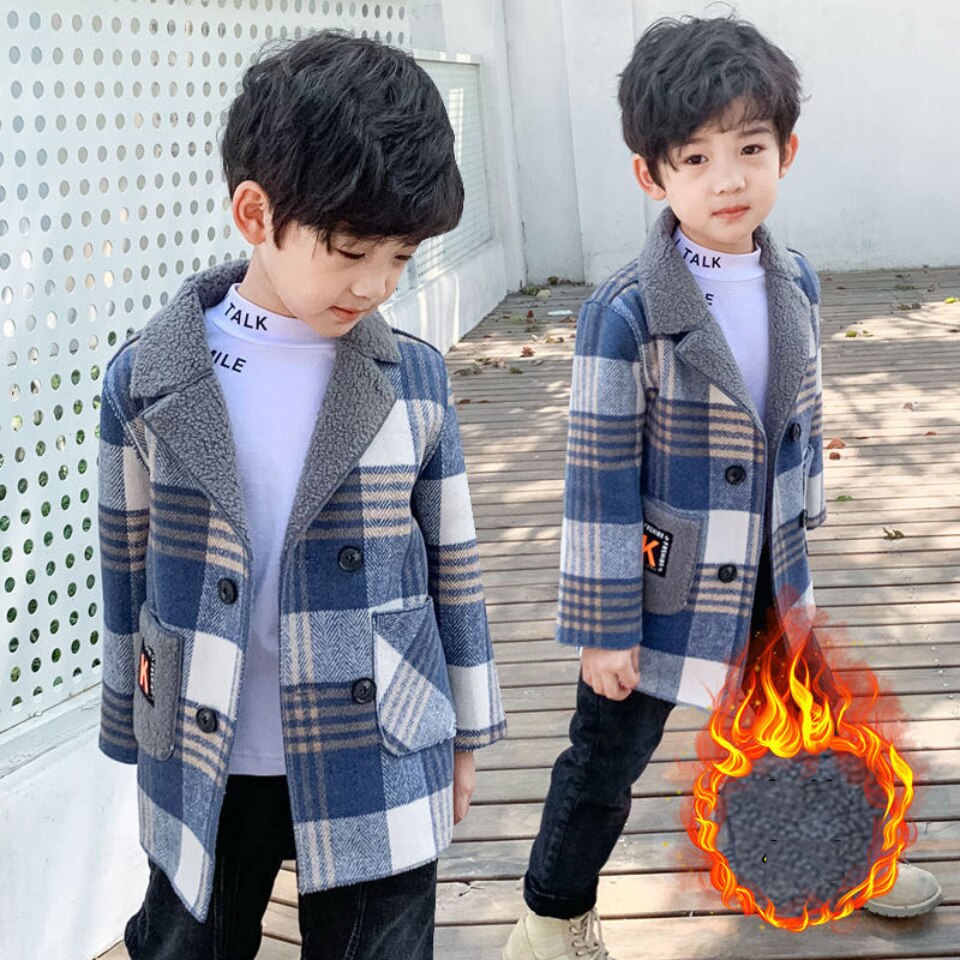 Chaqueta de lana para niños, abrigo corto cálido en 2 colores, ropa informal de para niños de 2, 3, 4, 6, 8 y 10 años, Otoño e Invierno