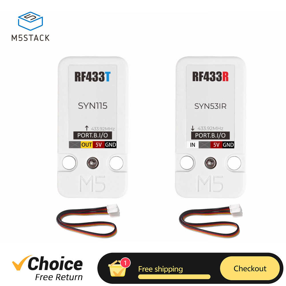 M5Stapel RF433T RF Absender RF433R Drahtloser Radioempfänger 433,92 MHz für IoT RF Fernbedienungsanwendung