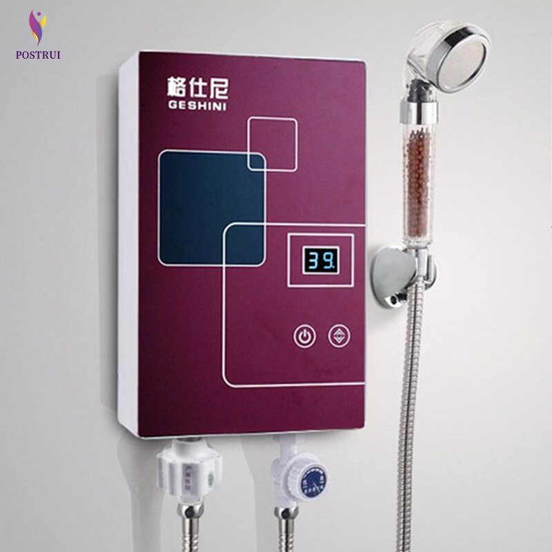 Postrui-calentador de agua eléctrico Instantáneo Para el hogar, JDL-55Y de ducha de agua para Baño