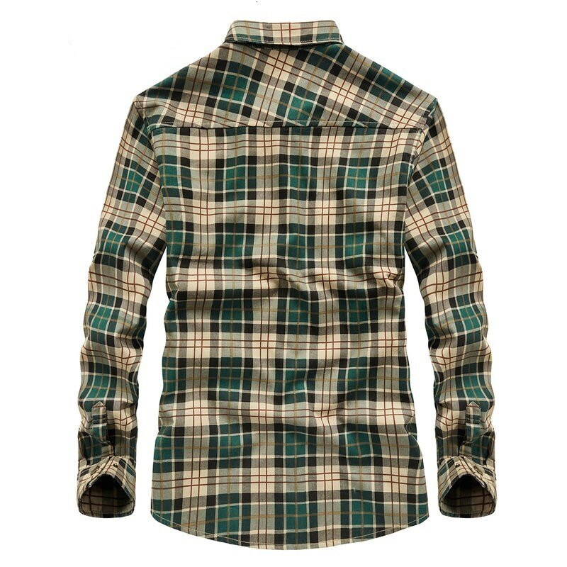 Mens Plus Velvet Warm Fleece Plaid Shirt Herfst Winter Dikke Winddicht Outdoor Wandelen Sport Shirt 4XL Grote Size Thermische Shirts
