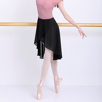 Kvinder ballet nederdele piger chiffon ballet kjole tyl nederdel sort polyester dans kostumer voksen træning kjole: Sort