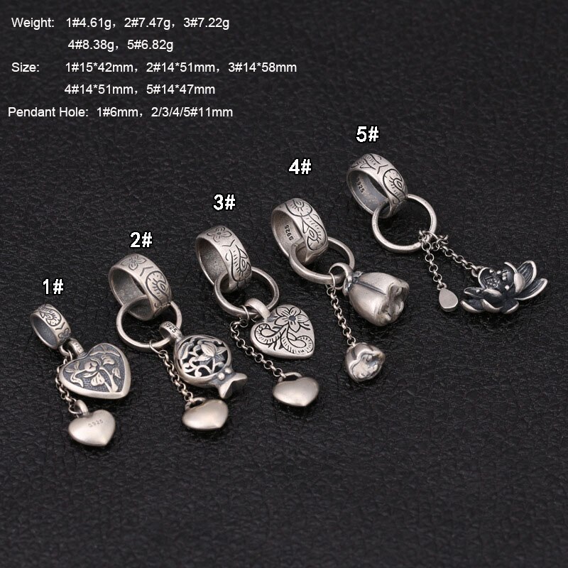 Emith-colgante de flor de loto para hombre, collar redondo Compatible con todo, joyería de estilo chino de buena suerte,
