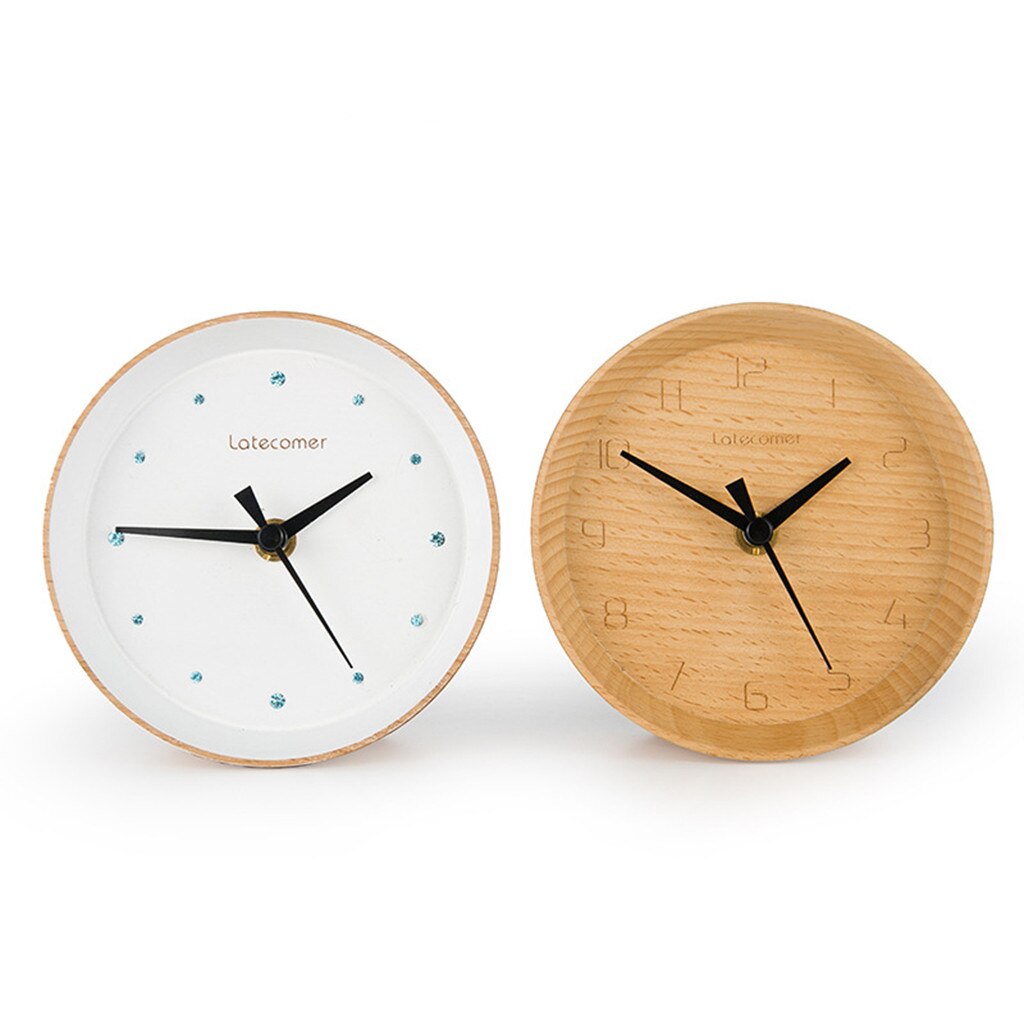 Wekker laatkomer japanse stijl houten bureau slaapkamer woonkamer elektronische klok digitale klok 6.27