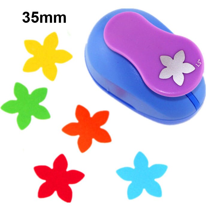 35mm freeship circle punch Embossing device paper cutter crafts scrapbook kid child craft tool hole punches cortador de papel: petal