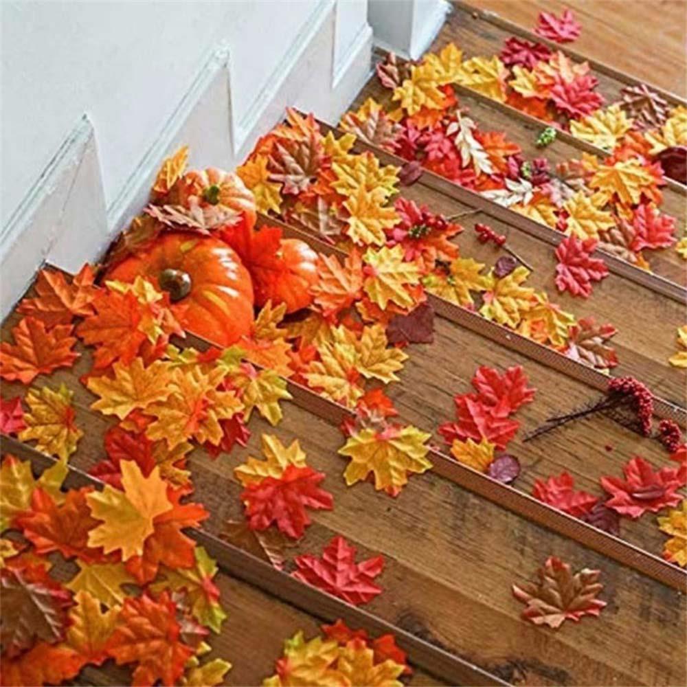 Simulated Leaves Artificial Plants Decoration Party Art Leaf Simulation Maple Leaf Home Autumn Craft Vivid Wedding