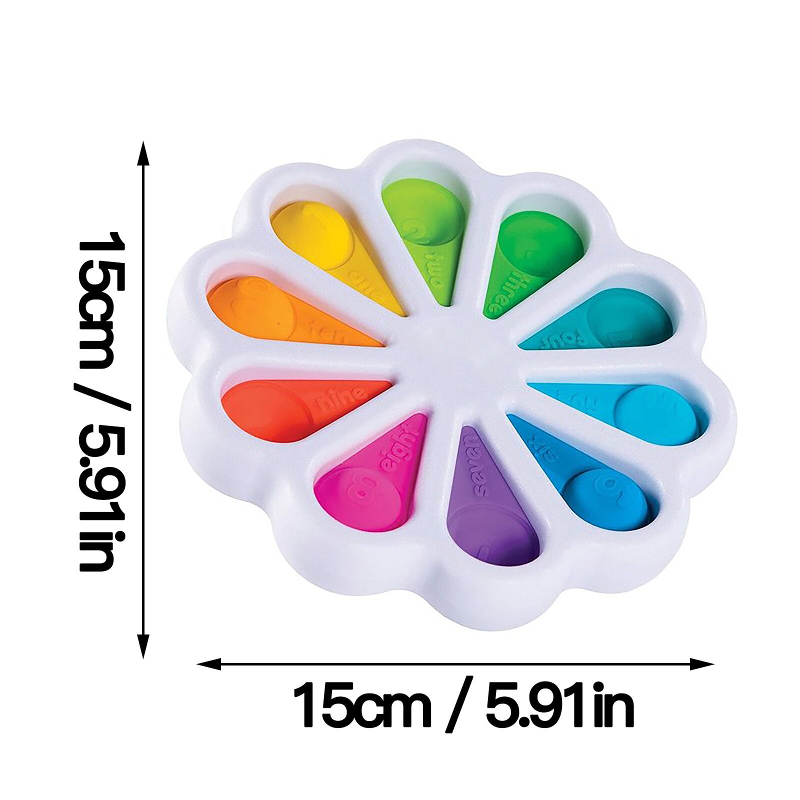 Fidget Simple Dimple Toy Flower Fidget Toys Stress Relief Hand Toys Early Educational for Kids Adults Anxiety Autism Toys 5color