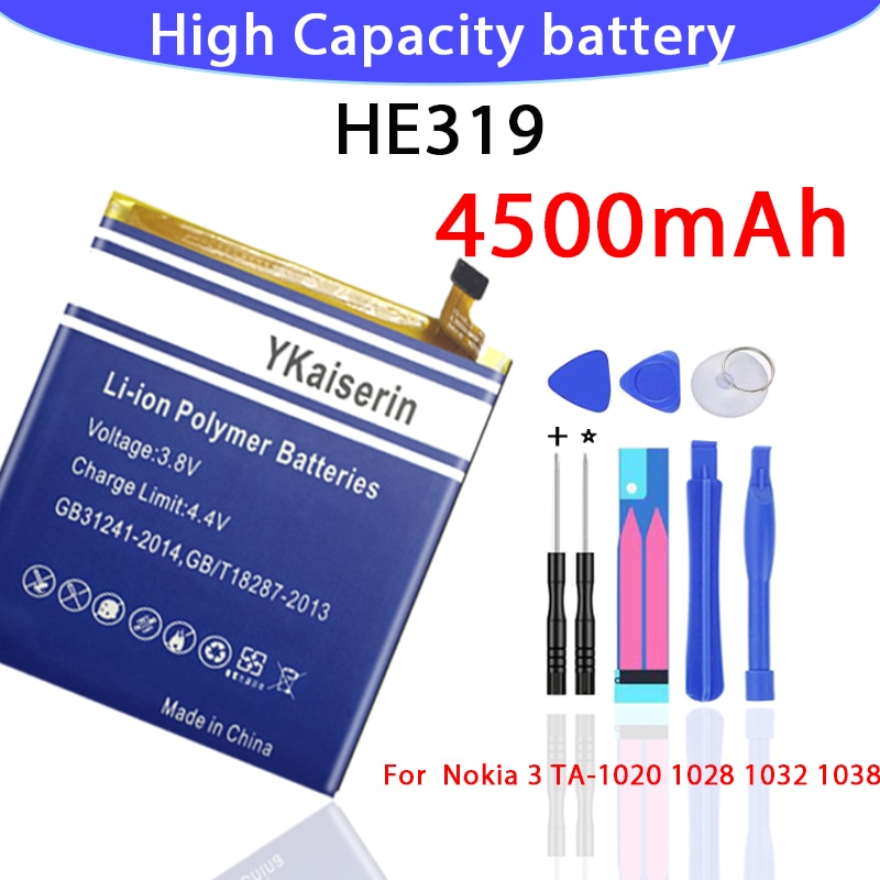 4500 Mah 10.13Wh HE319 Telefoon Vervangende Batterij Voor Nokia 3 Ta-1020 1038 1028 1032 Batterijen