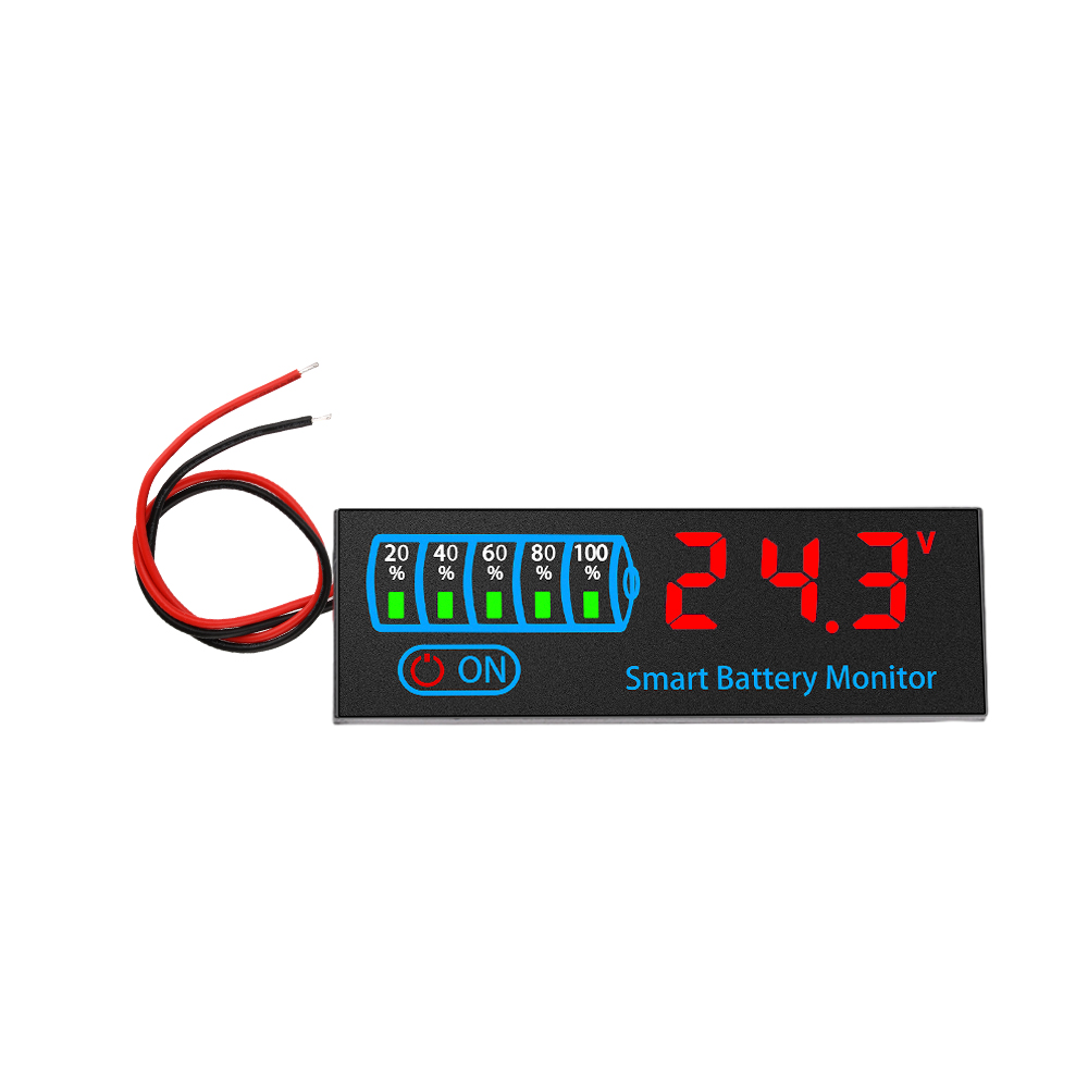 DC7-55V Säure/Lithium Universal Batterie Lade Anzeige Bord Batterie Level Anzeige Spannung Batterie Lade Tester 3S-14S: Rot