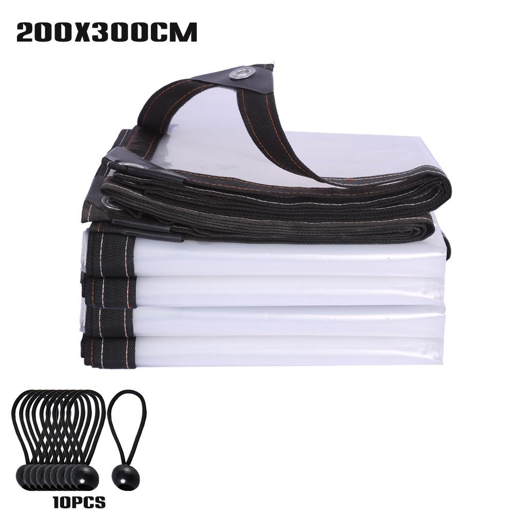 3 Sizes Plant Tarp Cover Rainproof Transparent Poly Tarp Garden Greenhouse Anti-Freeze Home Heavy Duty Plant Protector Tarpaulin: B