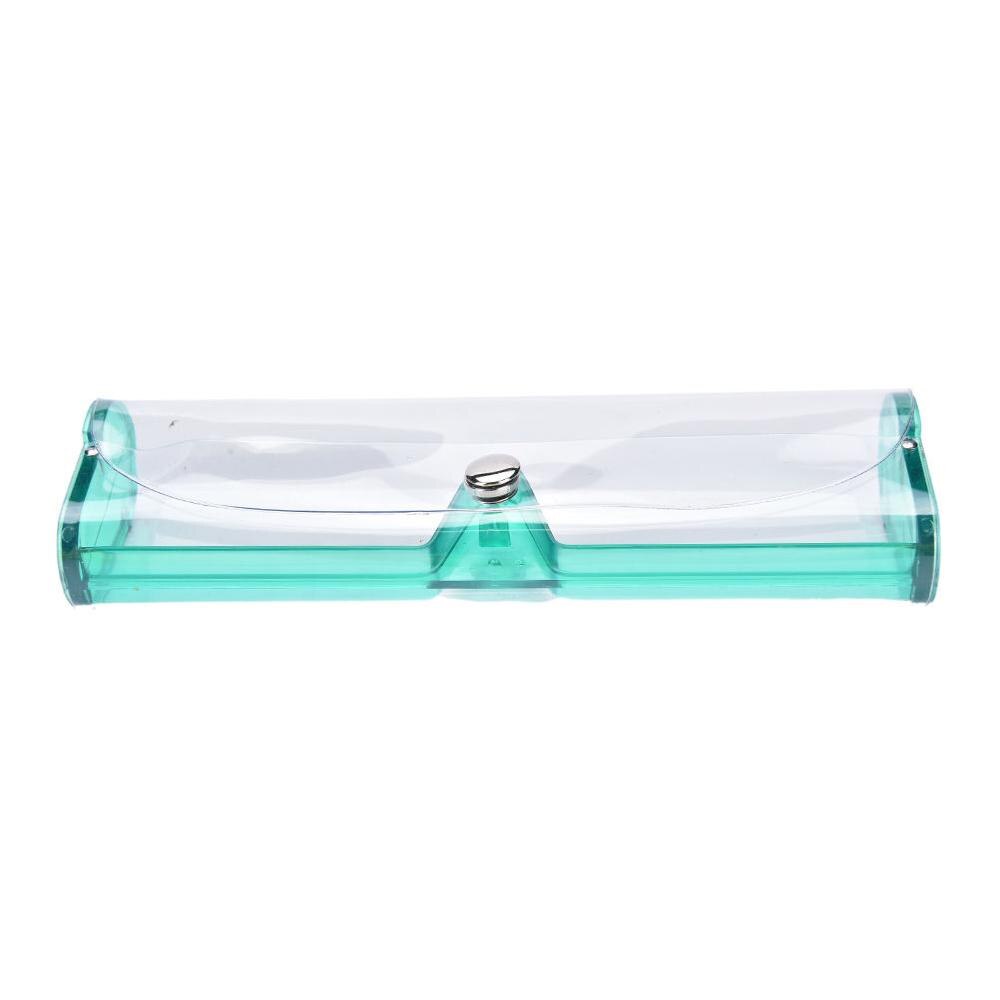 Transparent reading glasses case plastic eyeglass case for myopic lens multicolour eyewear case PVC glasses box 6 Colors: Green