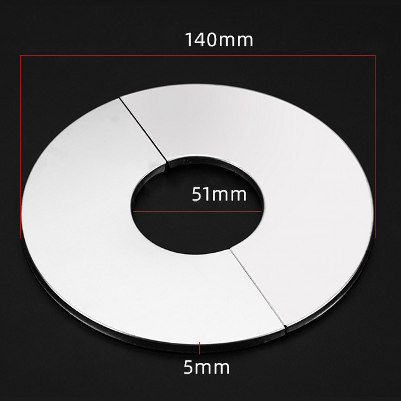 Faucet Stainless Steel Decorative Cover Split Stainless Steel Mixing Round Ugly Smoke Pipe Air Conditioning Hole Cover: D