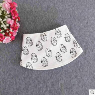 HPBBKD Baby Lätzchen Bandana Dreieck Lätzchen Für Mädchen Jungen Kleinkind Kleinkind Fütterung Handtuch Baberos Spucktücher freundlicher Schal BB126: Hase Weiß