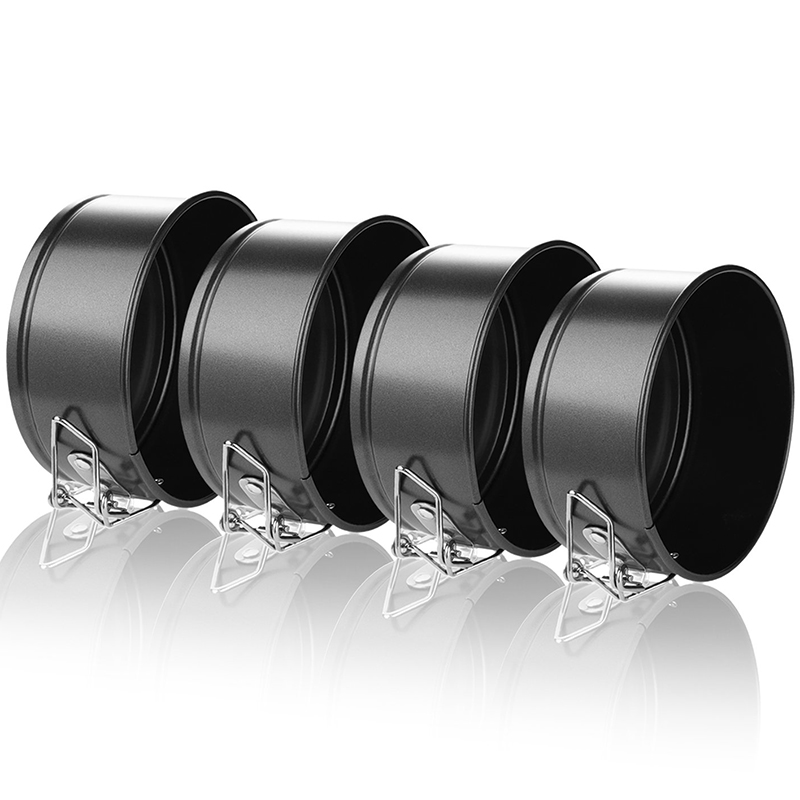 4-Inch Mini Springform Pan Set - 4 Piece Small Nonstick Cheesecake Pan For Mini Cheesecakes, Pizzas and Quiches