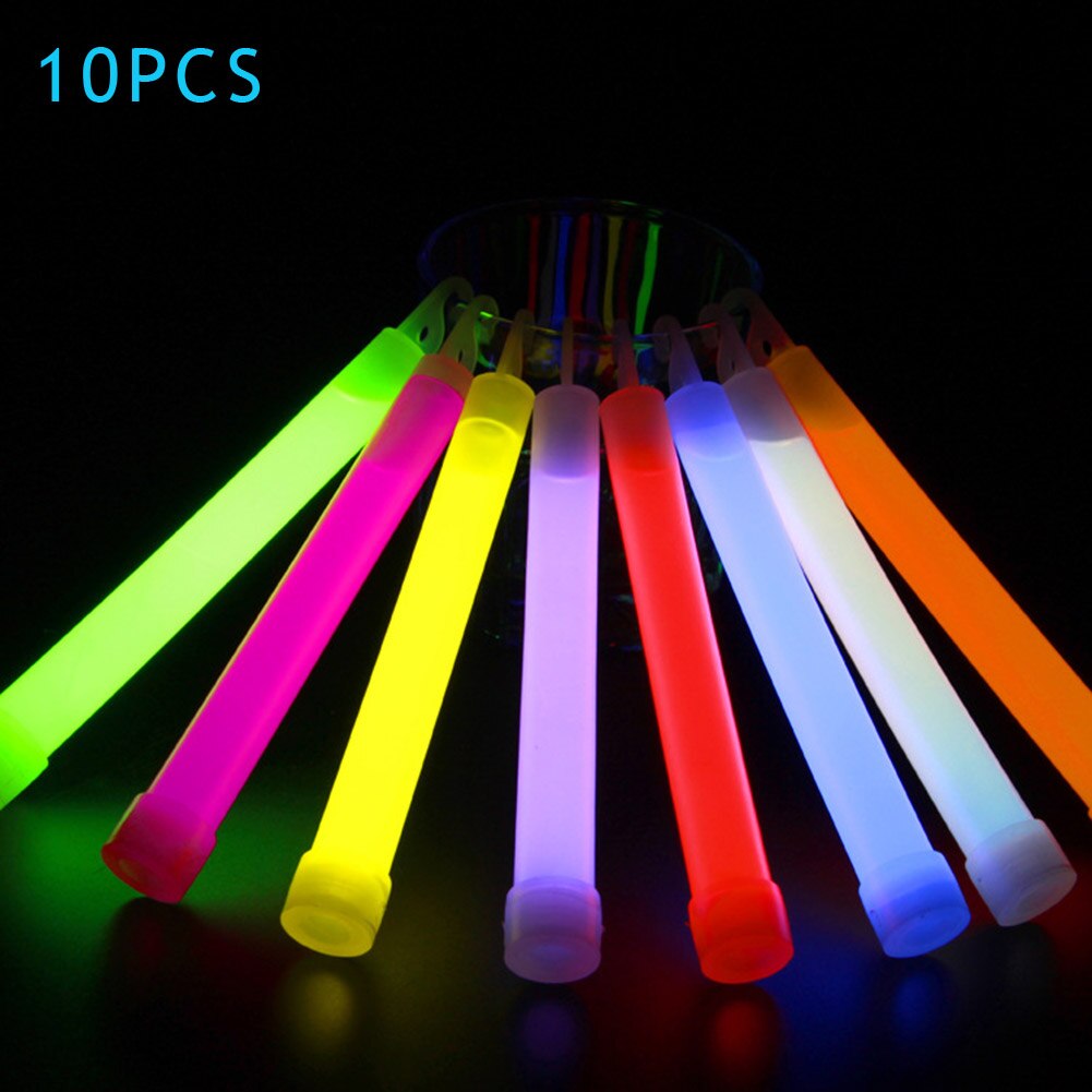 Barra luminosa de 6 pulgadas para productos químicos, barra de luz multicolor para decoración de emergencia, acampada, fiestas, clubes, suministros químicos fluorescentes, 10 unids/lote: Color zafiro profundo