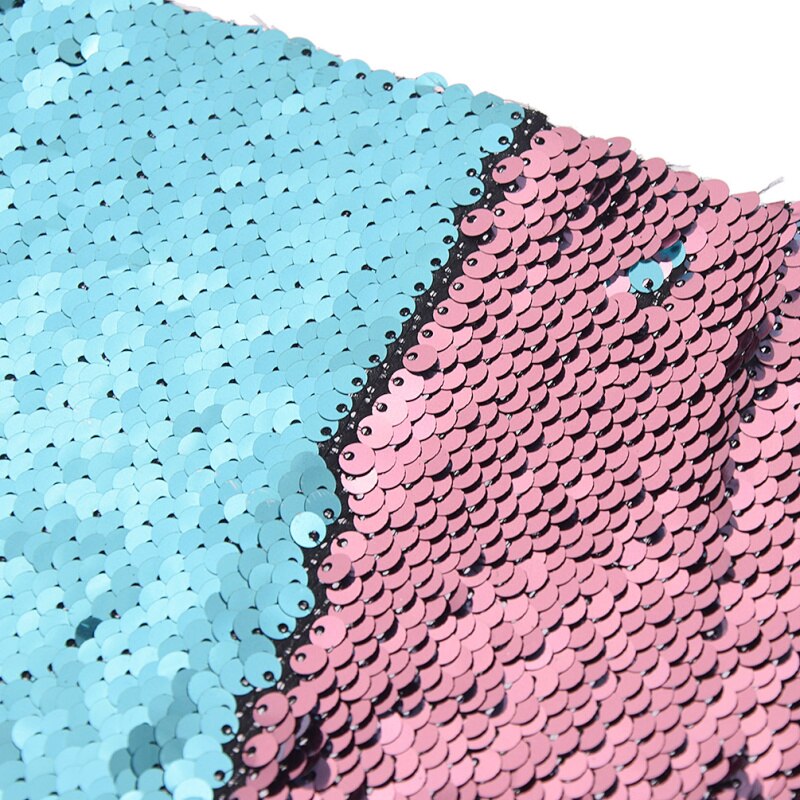 Tela de retales de poliéster con lentejuelas reversibles de doble cara, material para costura hecha a mano, suministros de ropa, 21x29cm