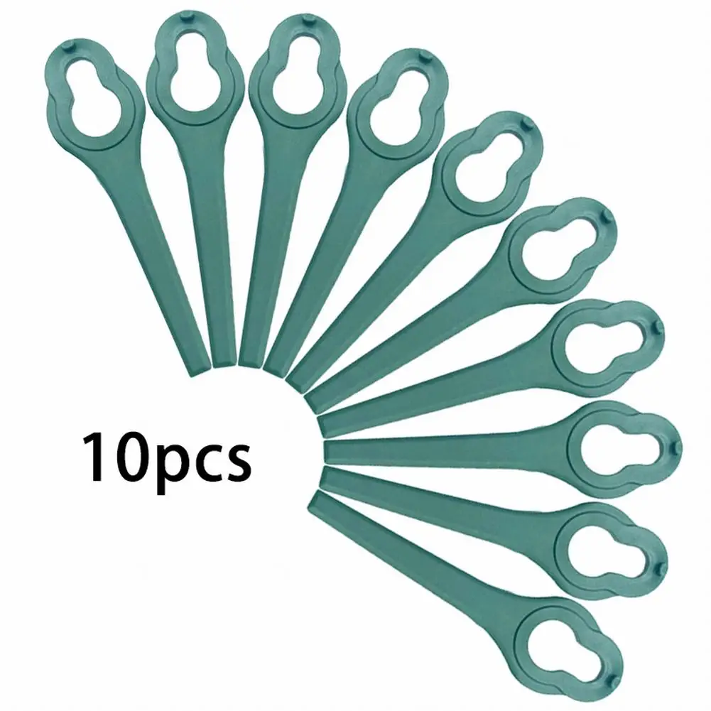 10 Stuks Plastic Messen Vervanging Voor Aldi Ferrex FAR 20-1 20 V/40 V Draadloze Grastrimmer grasmaaier Messen Tuin Gereedschap Onderdelen: green