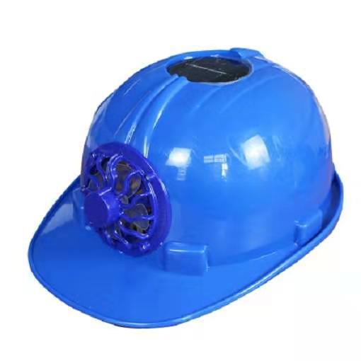 Zonne-energie Fan Helm Outdoor Werken Veiligheid Hard Hat Bouw Werkplek Abs Materiaal Beschermende Cap Aangedreven Door Zonnepaneel: Blauw