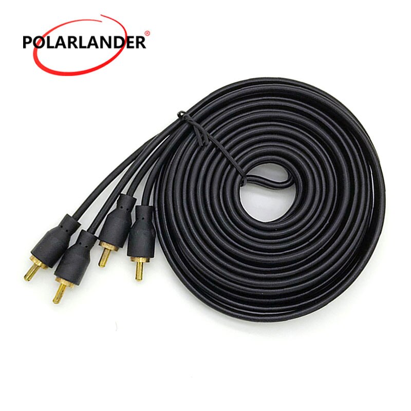 Rca Plug Phono Y Splitter Lead Adapter Versterker Koperen Lijn Kabel Connector Auto Audio Power Kabel 5 M Draad