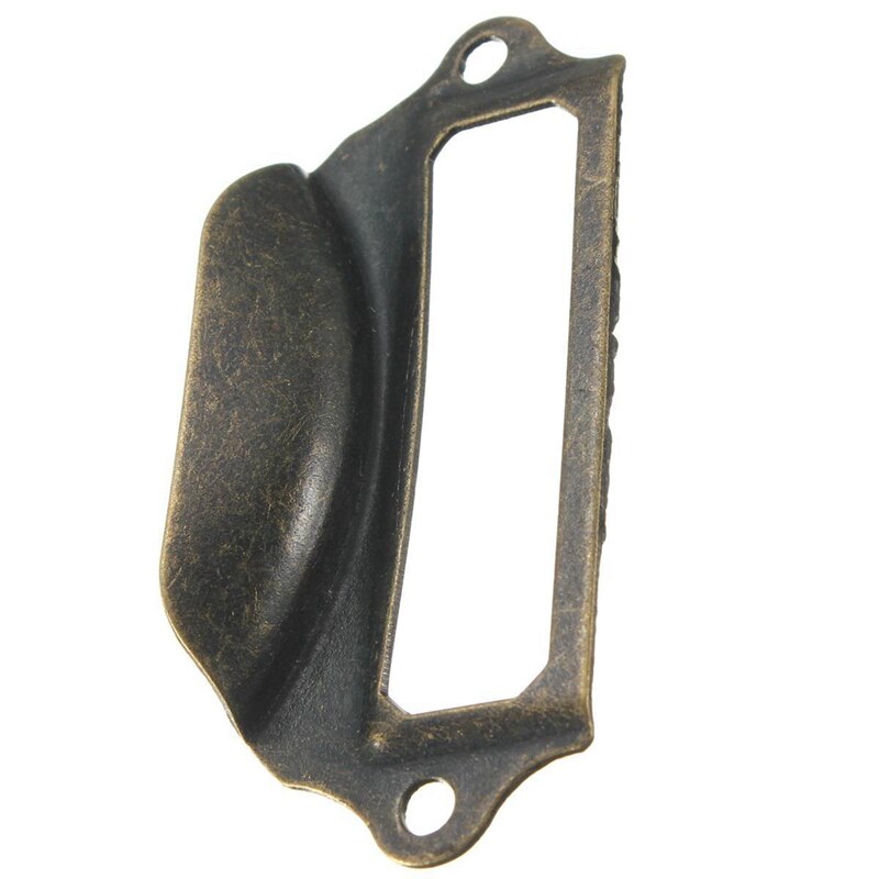 20Pcs Antique Handles Box Label Retro Pull Frame Handle Name Card Holder Knob for Cabinet Drawer Door Furniture Hardware