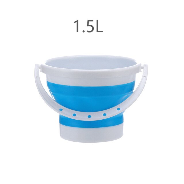 Opvouwbare Emmer Opvouwbare Water Emmer Voor Wassen Auto Draagbare Emmer Toepasselijk Kamer Opslag Vissen En Reizen Huishoudelijke Artikelen: 1.5L-blu