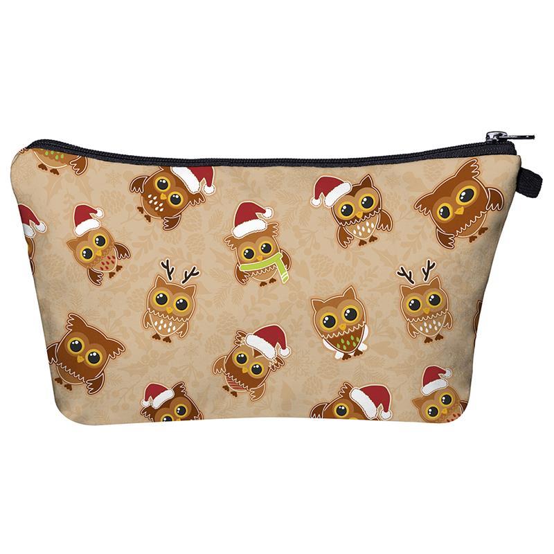 Cartoon Pattern Christmas Makeup Bag 3D Print Zipper Clutch Cosmetic Bag Toiletry Pouch Travel Storage For Women: 5