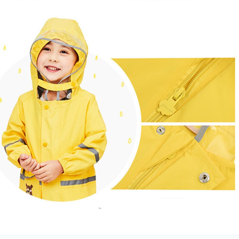 85-130cm vandtæt regnfrakke til børn børn baby regnfrakke poncho drenge piger grundskoleelever siamesisk regndragt