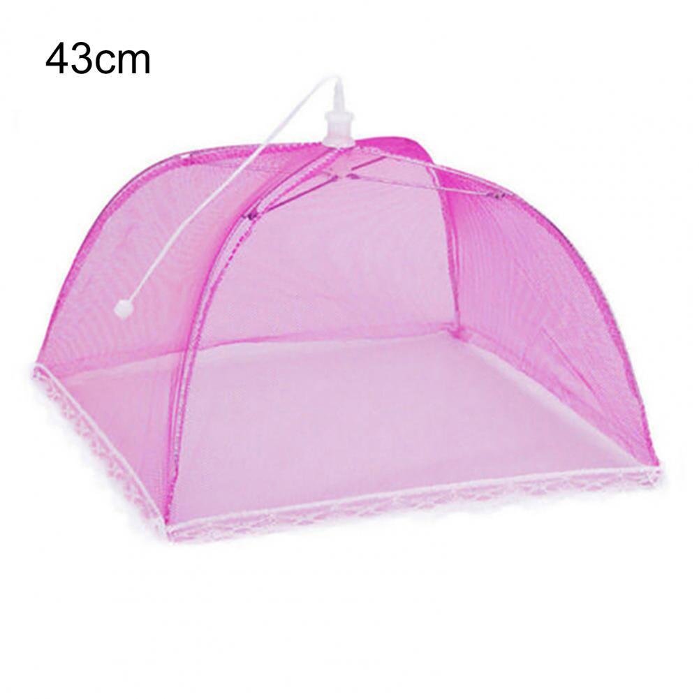 Couvercle pour aliments, robuste, Durable, léger, carré, pliable, Style parapluie, outil de cuisine, couvercle de repas, couvercle de bol: Rose Red 1