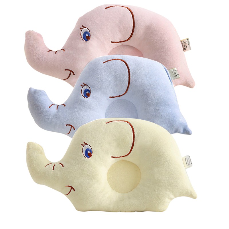 Baby Jongens Meisjes Vormgeven Kussen Platte Kop Slapen Standsteller Ondersteuning Kussen Voorkomen Olifant Styling Kussen