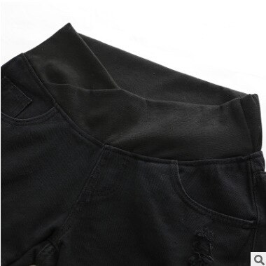 Gravide kvinders shorts sommer slid lavtaljede denim shorts løse barselsbukser