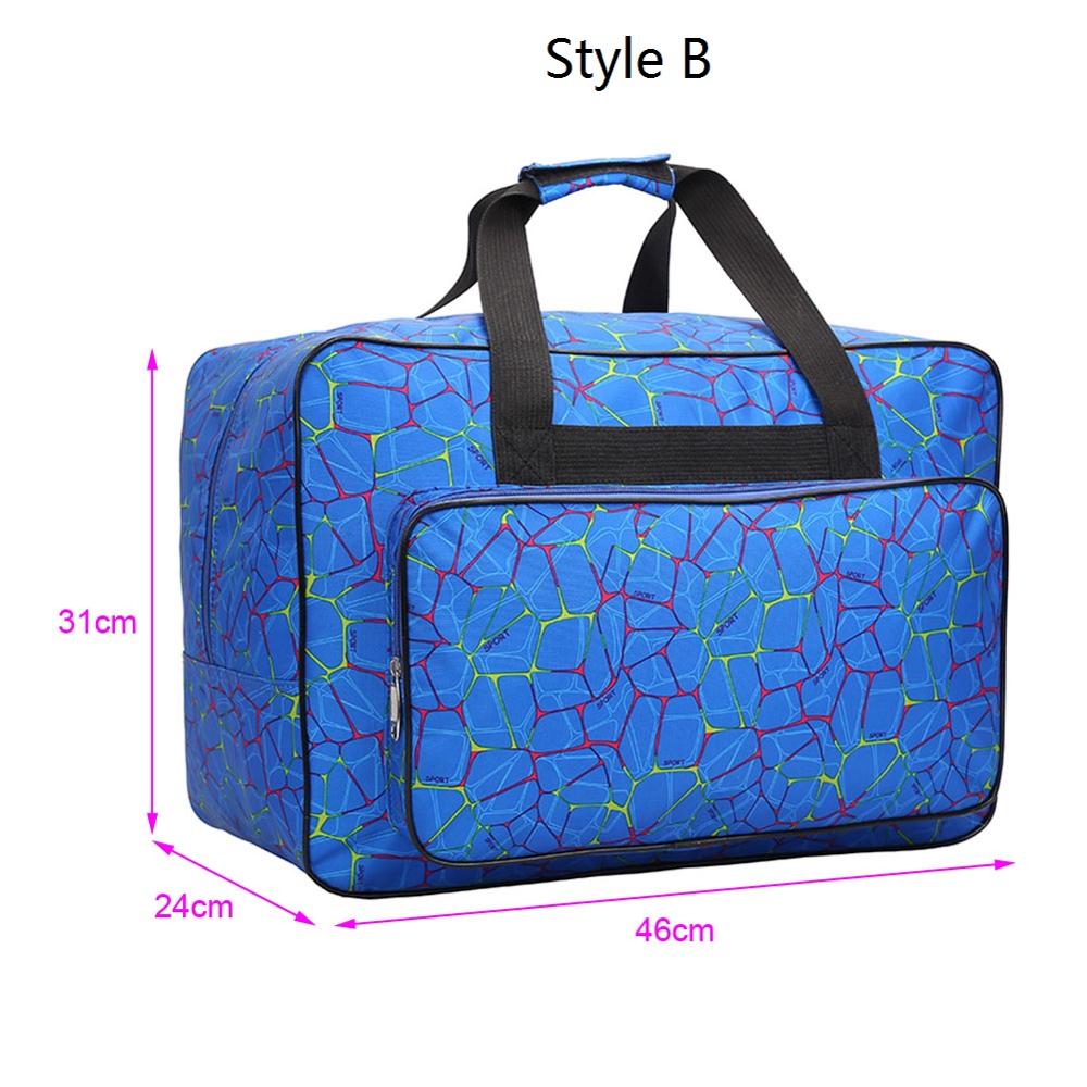 Stor kapacitet symaskinsväska nylon unisex resebärbar förvaringsväska symaskinsväskor multifunktionella verktyg handväskor: B blå