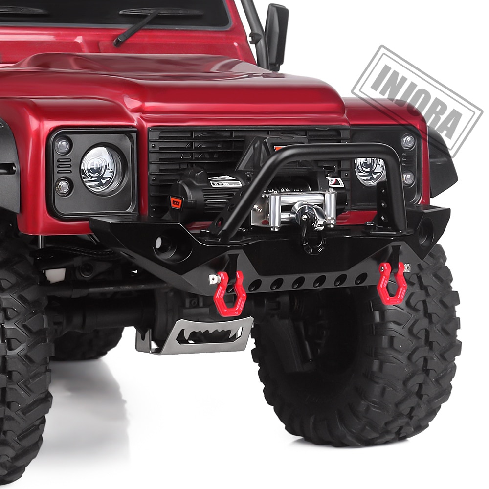 Injora rc カーのための金属鋼線自動模擬ウインチ 1/10 rc クローラ車軸 SCX10 90046 D90 トラクサス TRX4 redcat