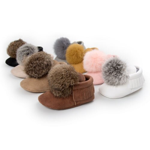 Bebé niños niñas zapatos bola antideslizante lindo zapatillas de invierno de bebé Niña Zapatos casuales zapatos