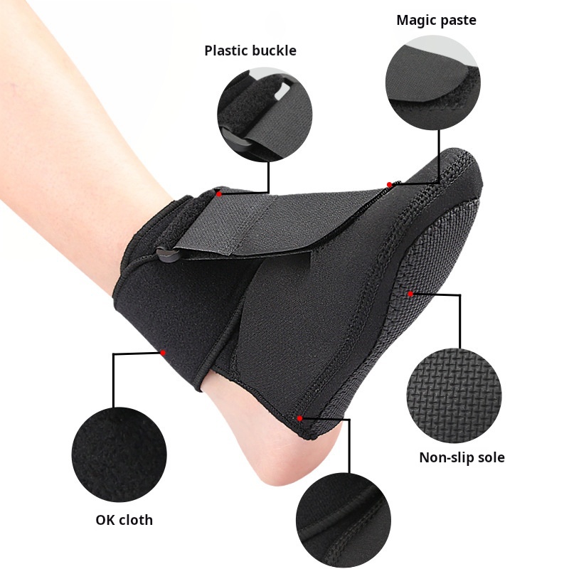 BraceAbility Plantarfasziitis-Nachtschiene, weiche Plantarfaszienbandage zum Schlafen, Achillessehnenentzündung, Fußabfall, Fersenschmerzen