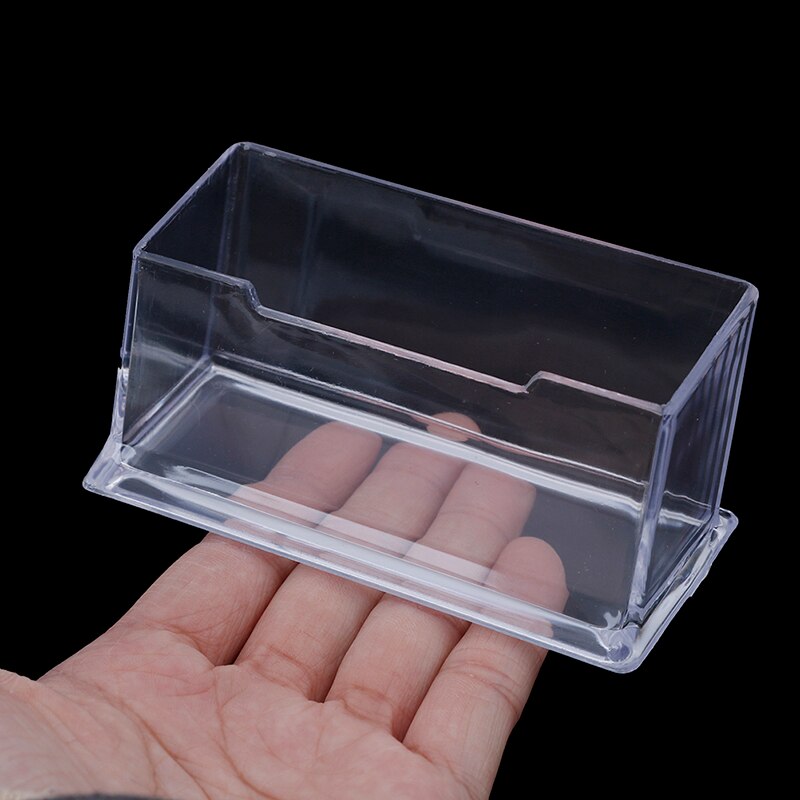 Clear Desktop Business Card Holder Display Stand Desk Desktop Countertop Business Card Holder Desk Shelf Box