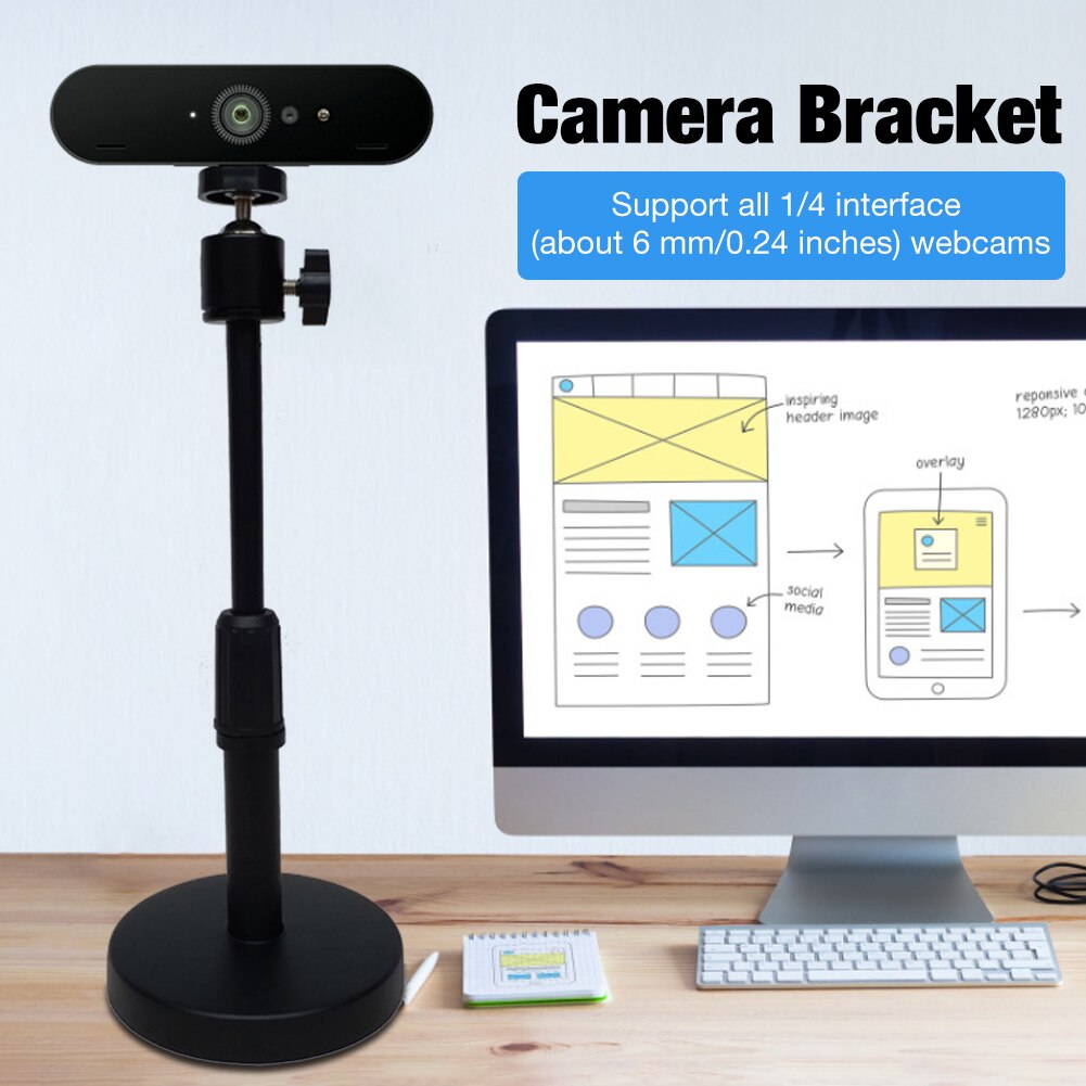 Multifunctional camera flexible fixture arm bracket fixed seat adapter camera face lift live camera bracket projector bracket