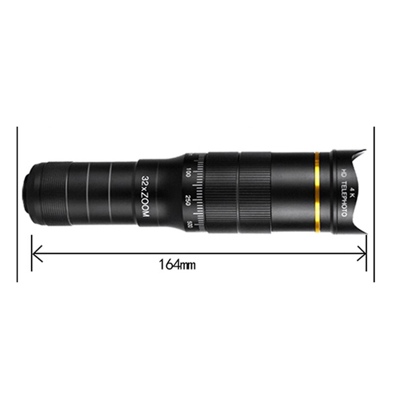 32X Telefoon Camera Lens Telescoop Zoom Macro Lens Fisheye Groothoek Lente Voor Iphone Samsung Smartphone