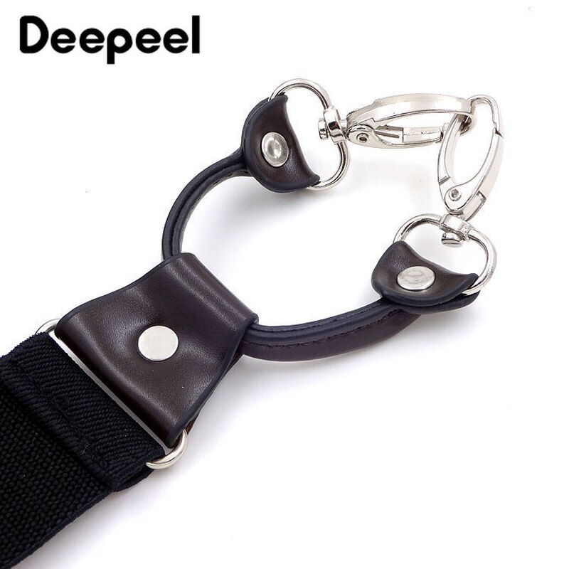 Deepeel 1pc 3.5*120cm Men Suspenders Metal Hang Buckle Male Jockstrap 4 Hooks Suit Decoration Wild Clothing Accessories SP007