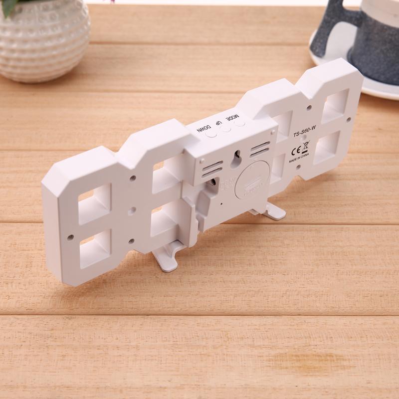 8 formade usb digitala bordsklockor led väckarklocka tid display klockor 24 & 12- timmar display alarm snooze heminredning